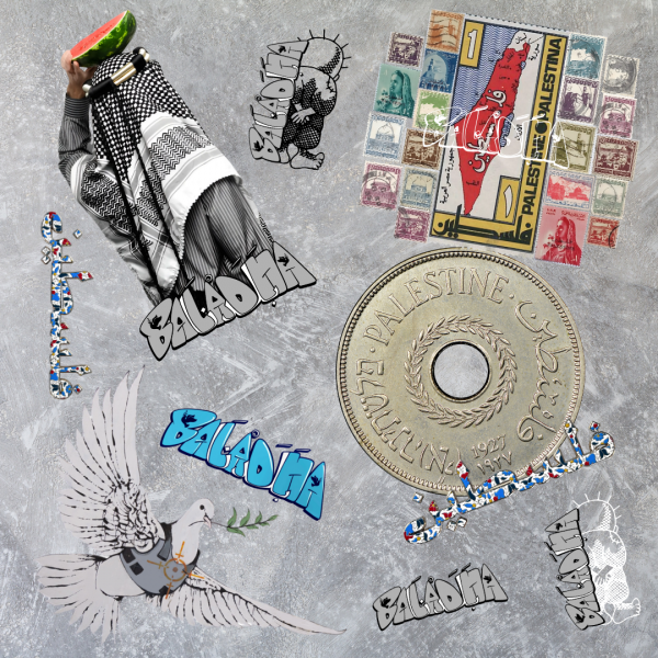 Baladna Back Design options for t-shirt – Palestinian heritage streetwear showcasing national history.